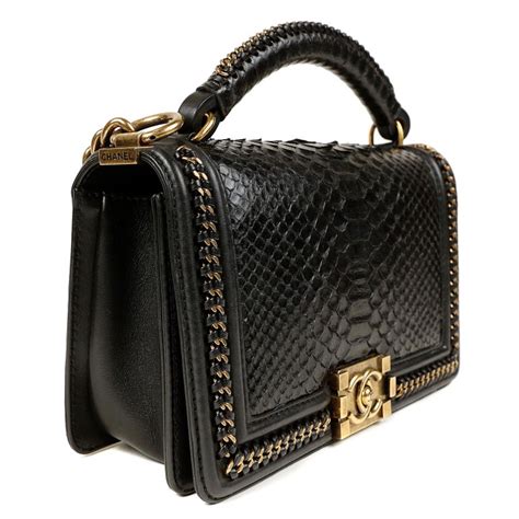 chanel boy bag python|chanel boy bag inside.